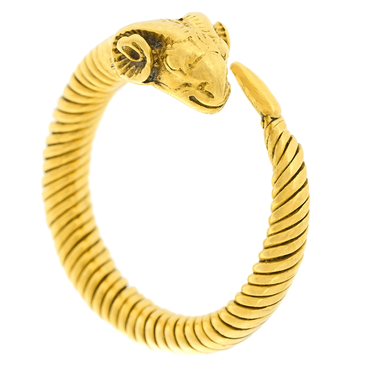 #26402 - Sixties Hi-Karat Greek Ram's Head Ring