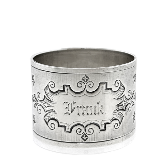 #26474 - Coin Silver Napkin Ring for "Frank" c1860s
