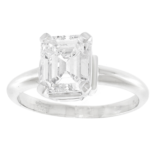 #26513 - Superb 2.21 Carat E VVS1 Platinum Engagement Ring GIA