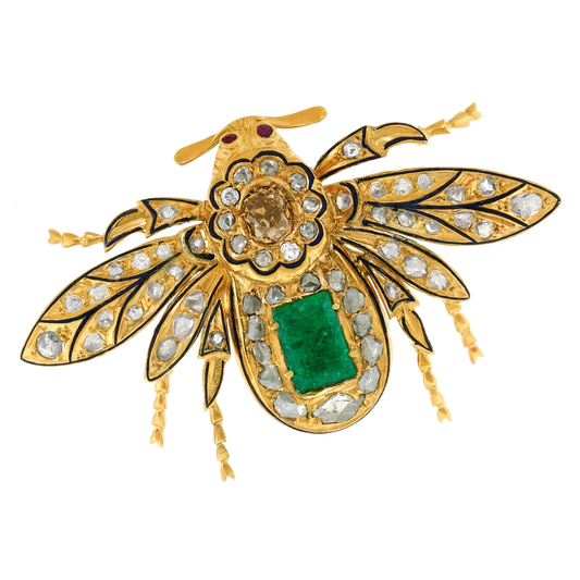 #26553 - Spectacular Antique Bee Brooch