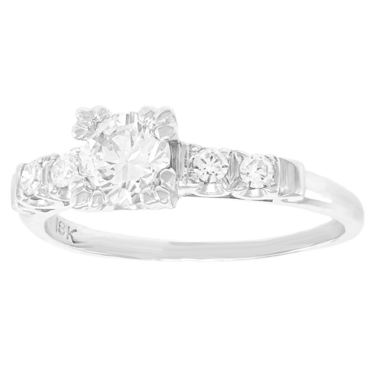 #26564 - Thirties Diamond .59ct J VSI Engagement Ring GIA