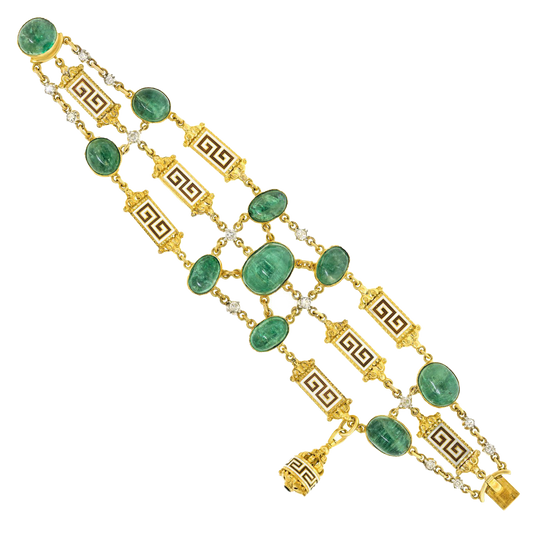 #26647 - Sixties Emerald & Diamond Bracelet