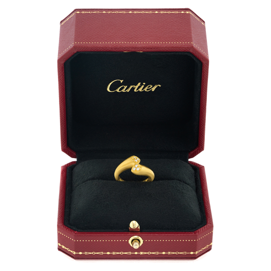 #26659 - Cartier Deux Tetes Croisses Heart Motif Diamond Ring