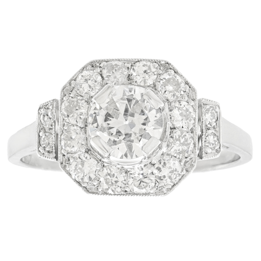 #26672 - French Art Deco Diamond Ring