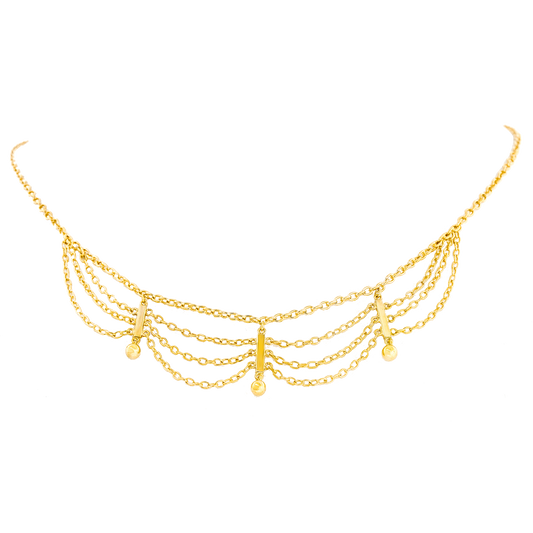 #26697 - Antique Gold Swag Necklace