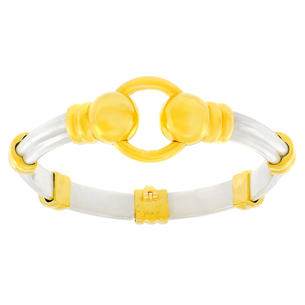26710 - Seventies Hermes Gold & Silver Bracelet