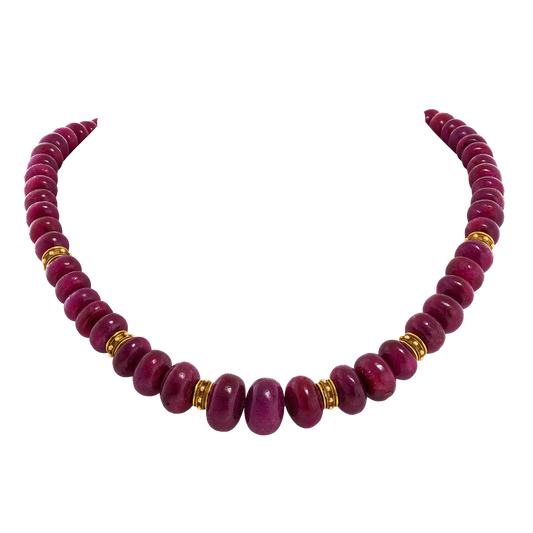 #26799 - Ruby and Gold Neckalce