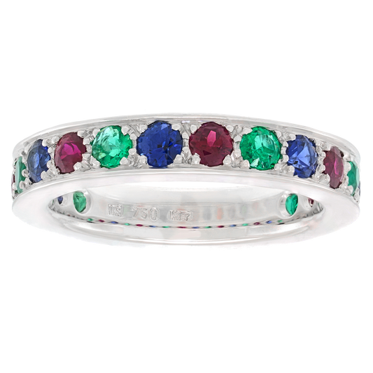 #26833 - Killer Sapphire, Ruby and Emerald Eternity Band