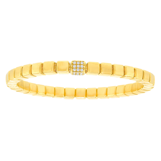 #26974 - Rose Gold Flexible Bracelet with Diamonds