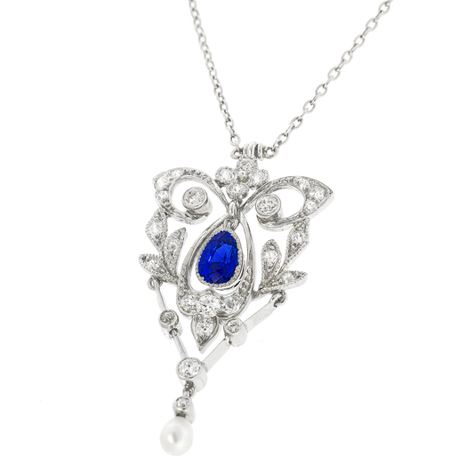 #26997 - Elegant Edwardian Platinum Lavaliere