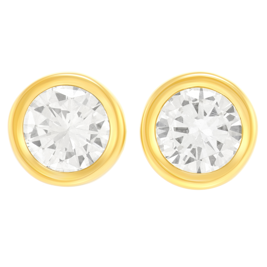 #27024 - Bezel-set Diamond Stud Earrings