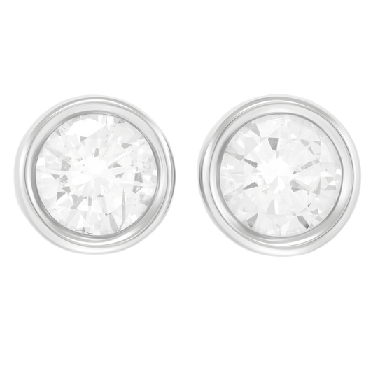 #27027 - Bezel-Set Diamond Studs