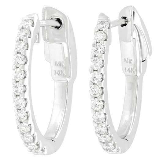 #27031 - Diamond Hoop Earrings