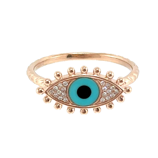 #27040 - Turquoise and Diamond Ring