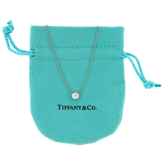 #27125 - Elsa Peretti for Tiffany .40ct Diamonds By the Yard Solitaire Necklace
