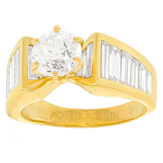 #27180 - Contempo Sixties Engagement Ring GIA
