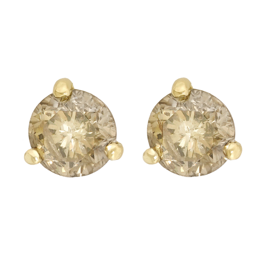 #27205 - Fancy Light Brown Diamond Studs