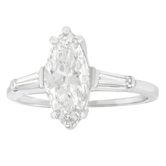 #27225 - 1.86ct F VS2 Marquise Diamond Ring GIA