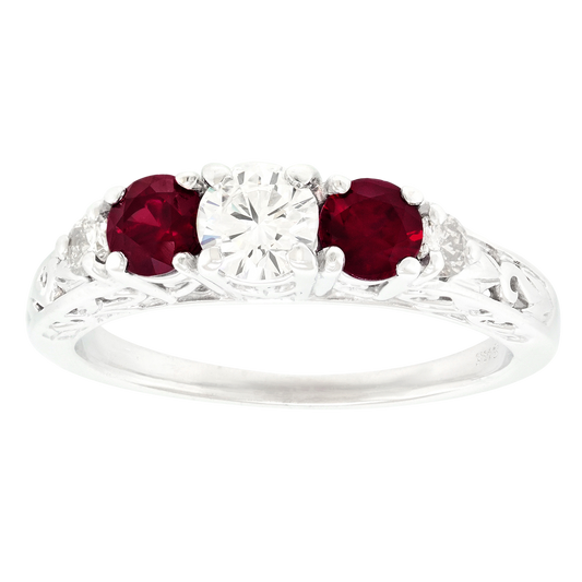 #27253 - Ruby and Diamond Ring