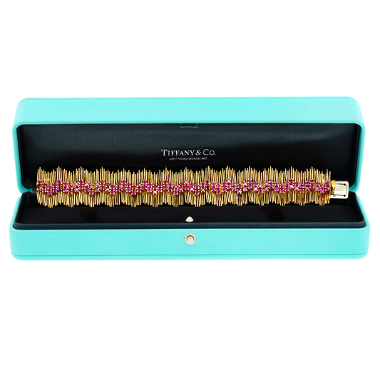 #27263 - Spectacular Sixties Tiffany & Co. Pink Sapphire Bracelet