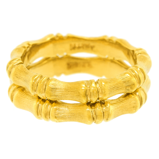 #27314 - Pair of Bamboo Motif Rings