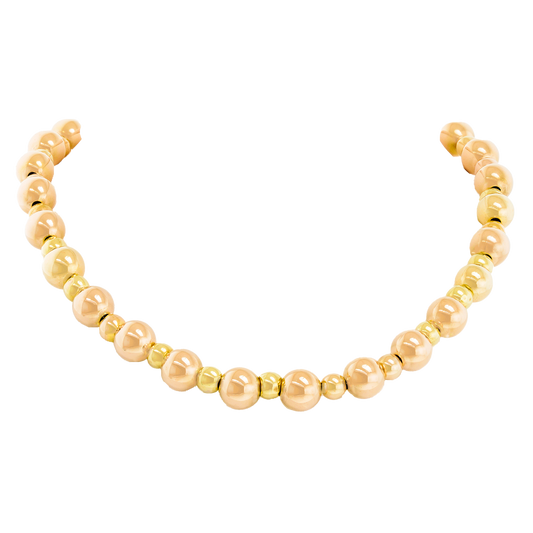 #27329 - Antique Gold Bead Necklace