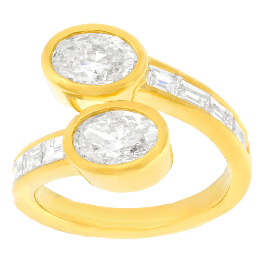 #27345 - Superb Diamond Crossover Ring