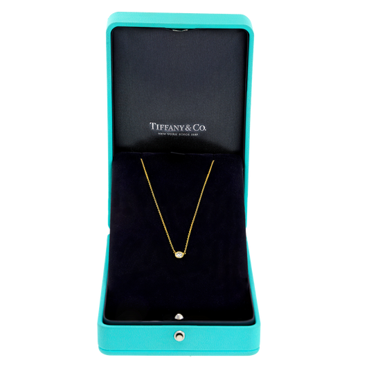 #27377 - Elsa Peretti for Tiffany .40ct Diamonds By the Yard Solitaire Necklace