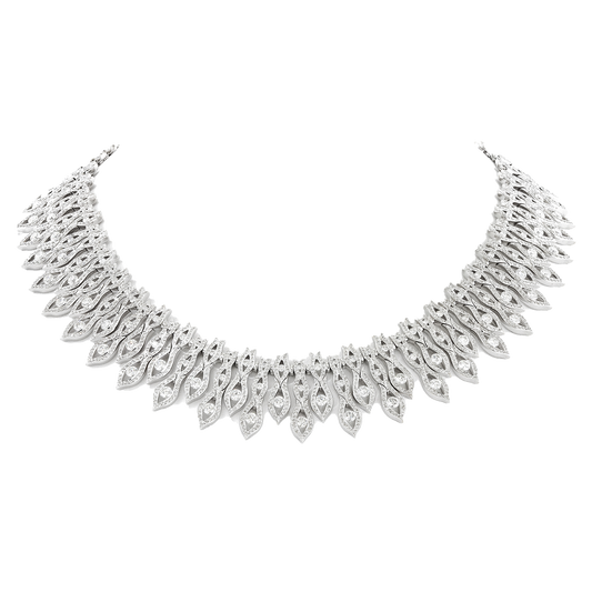 Waskoll Paris Flame Necklace 24 carats of Diamonds