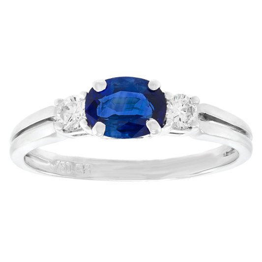 #27444 - Bucherer Sapphire and Diamond Ring