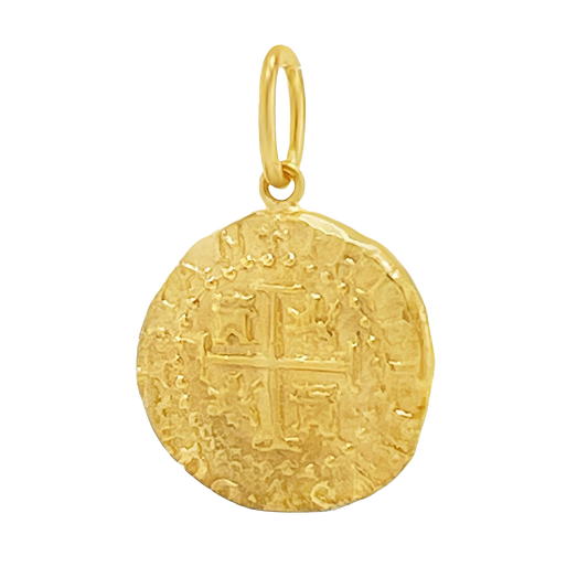 #27457 - Gold Doubloon Motif Pendant