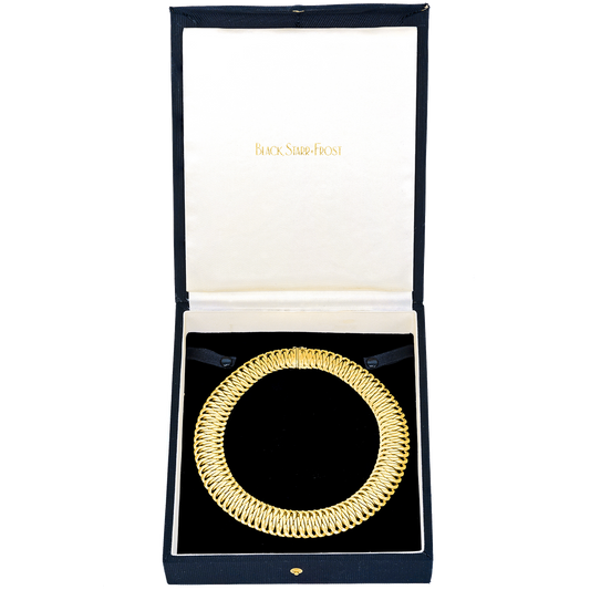 #27459 - Black Starr & Frost Sixties Gold Necklace