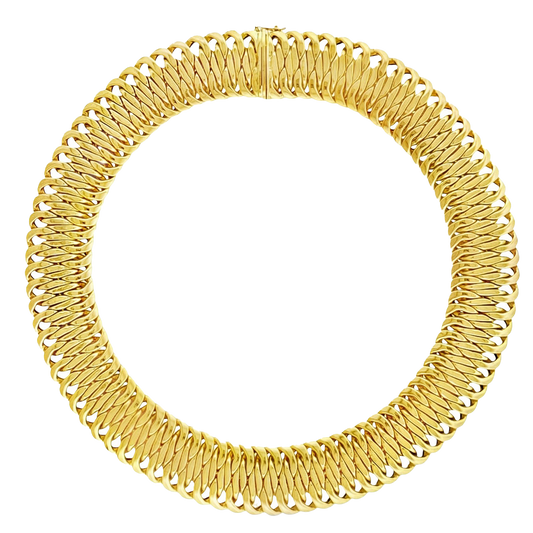 #27459 - Black Starr & Frost Sixties Gold Necklace