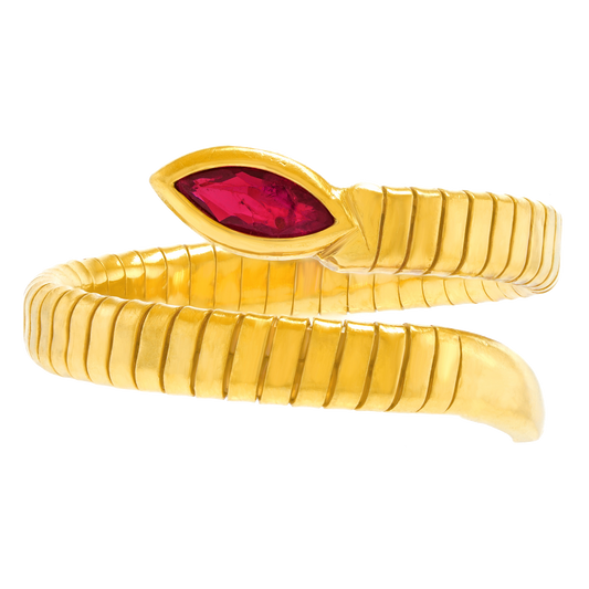 #27460 - Eighties Modern Tubogas Snake Ring