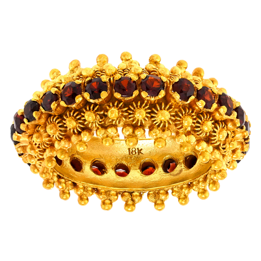 #27483 - Sixties Hippie Chic Garnet Ring