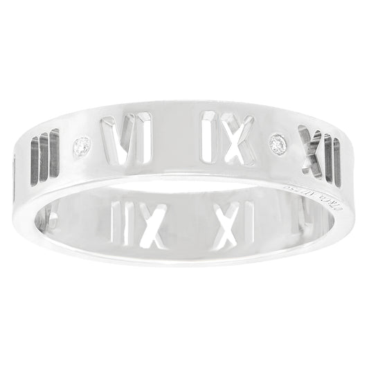 #27489 - Tiffany & Co. Diamond-set White Gold Atlas Ring - HOLD
