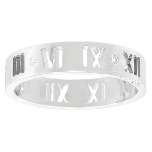 #27498 - Tiffany & Co. Diamond-set White Gold Atlas Ring