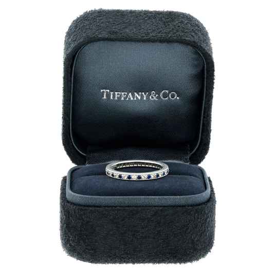 #27526 - Tiffany & co. Sapphire and Diamond Eternity Ring