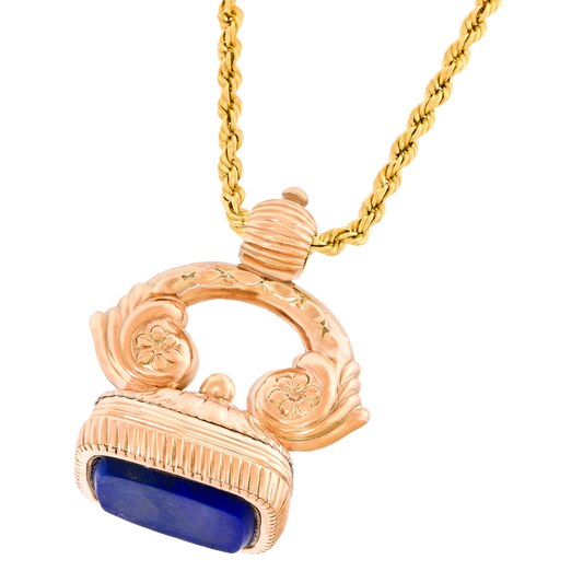 #27545 - Antique Lapis Fob Pendant