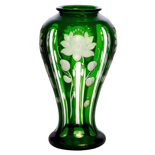 #27562 - Antique Libbey Green Lily Pad Vase