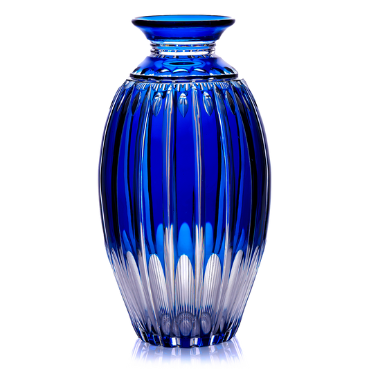 #27563 - Monumental Art Deco Val St. Lambert Cobalt Vase
