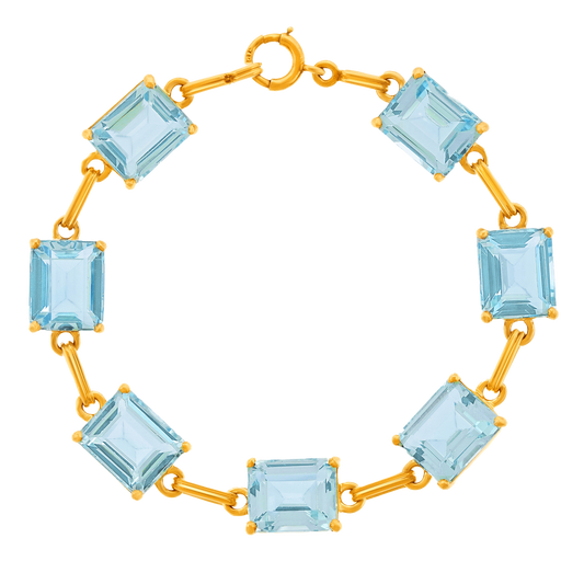 #27638 - Sixties Aquamarine Bracelet