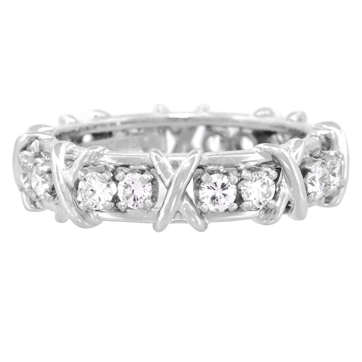 #27643 - Schlumberger 16 Stone Platinum Ring