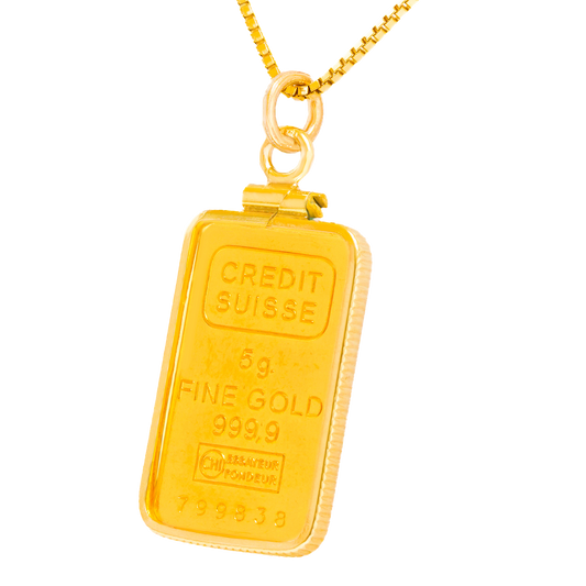 #27653 - Credit Suisse Gold Bar Pendant