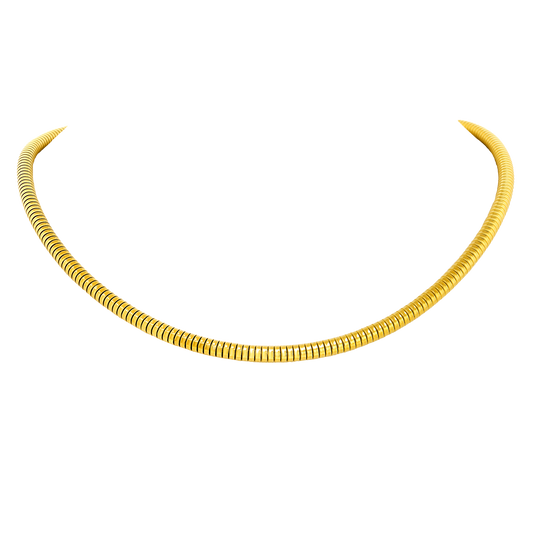 #27689 - Heavy Yellow Gold Snake Chain Necklace