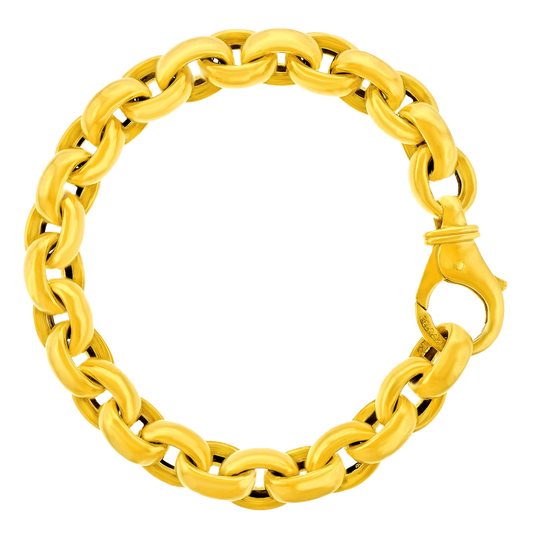 #27690 - Eighties Fashion 18k Gold Rolo Bracelet