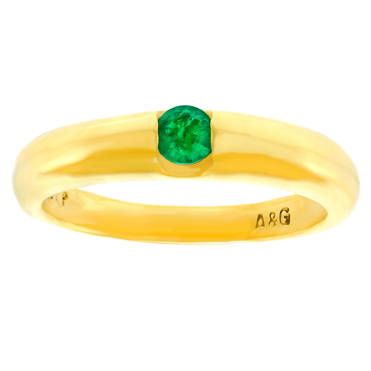 #27703 - Modernist Emerald Ring