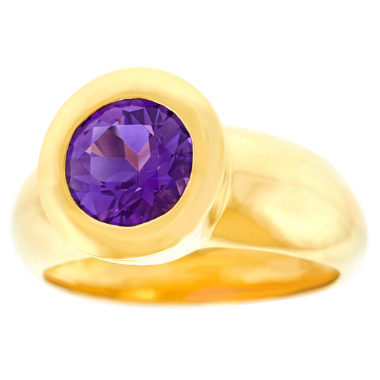 #27709 - Sleekly Modern Amethyst Ring