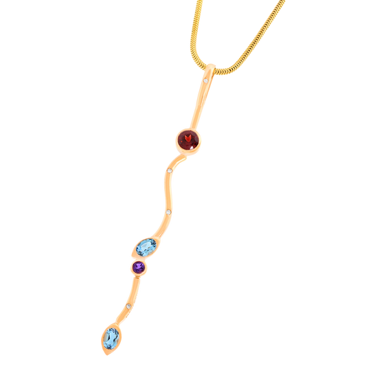 #27718 - Manfredi Gem-set Gold Pendant