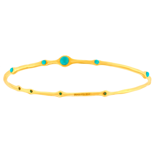 #27740 - Turquoise and Gold Bangle by Ippolita